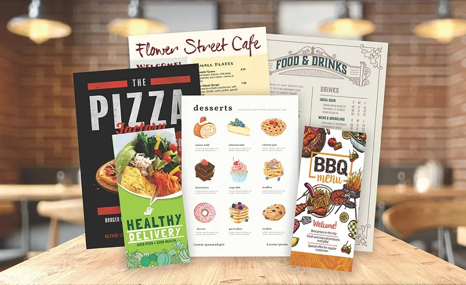 Menu printing Colchester