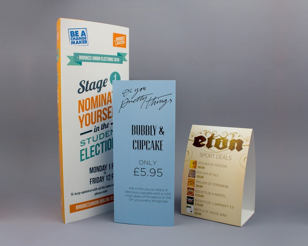 Table Tents Printing Colchester